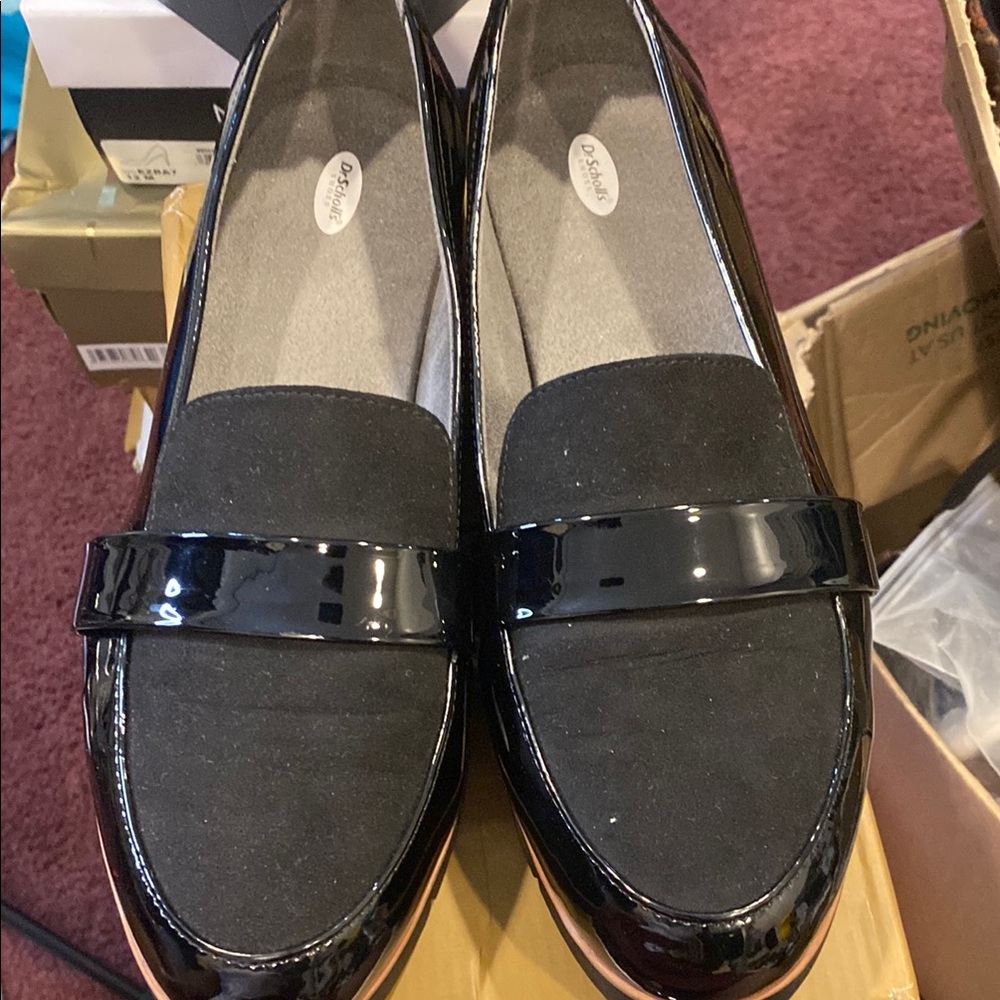 Black Patent Leather Loafers